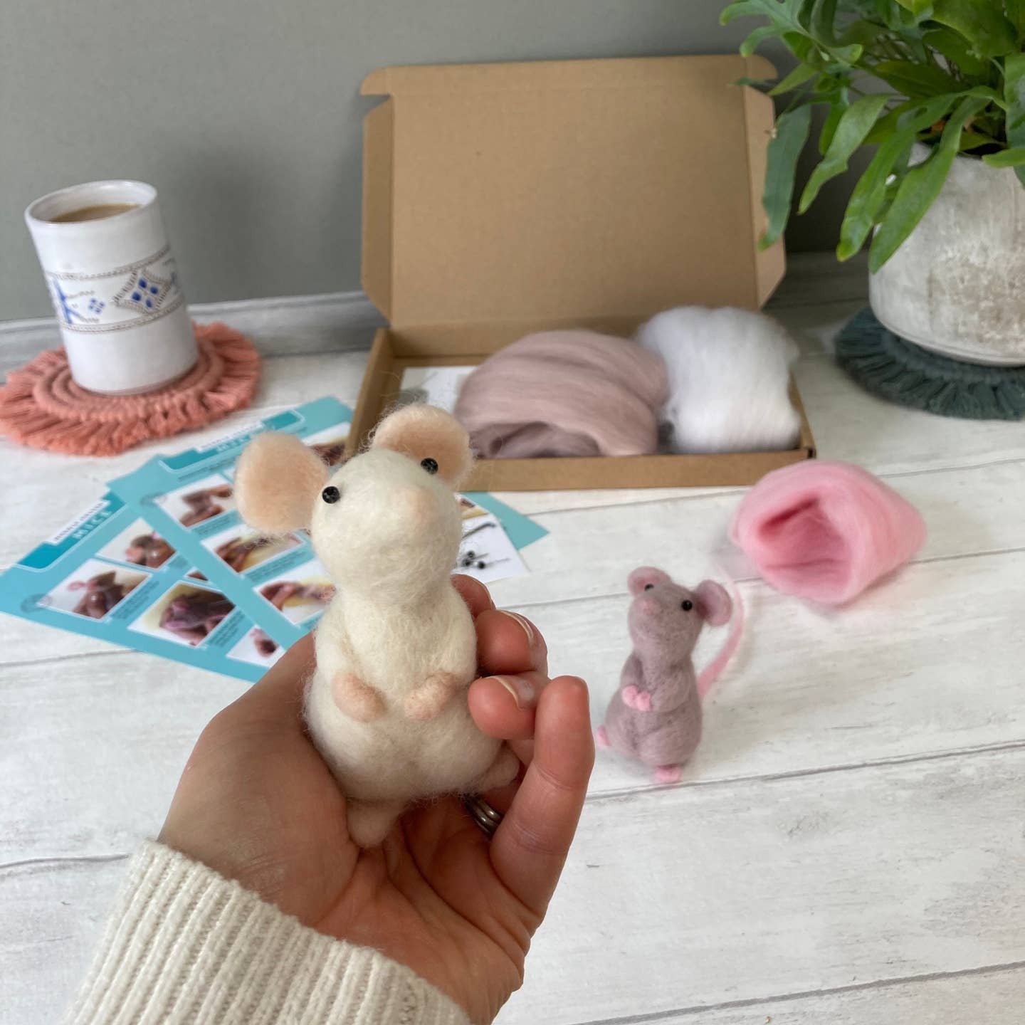 Needle Felting Kit - Mouse - Learn To Make Two Cute Mice