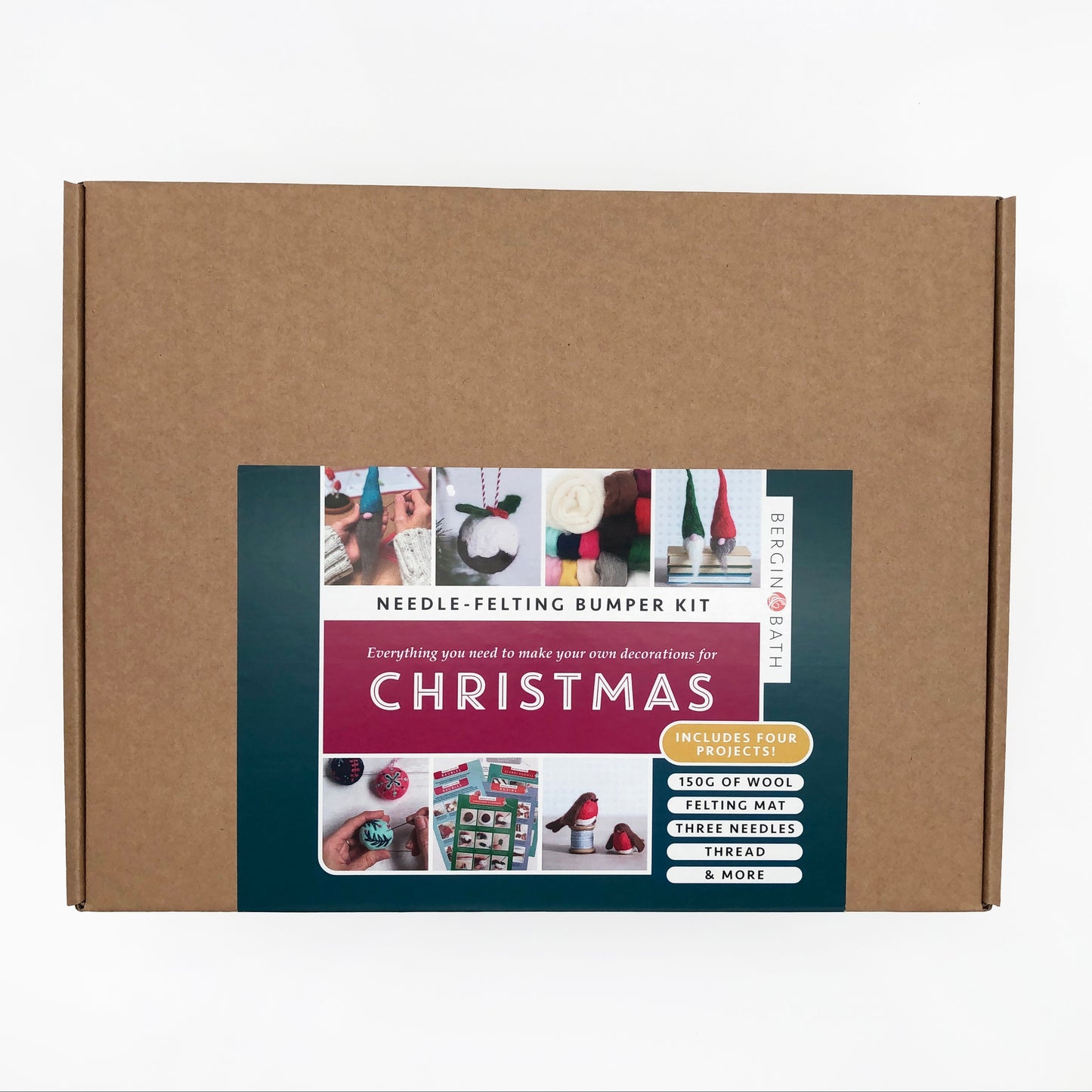 Needle Felting Bumper Kit - Christmas. A Premium Starter Set