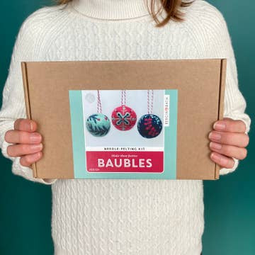 Needle Felting Kit -  Christmas Baubles