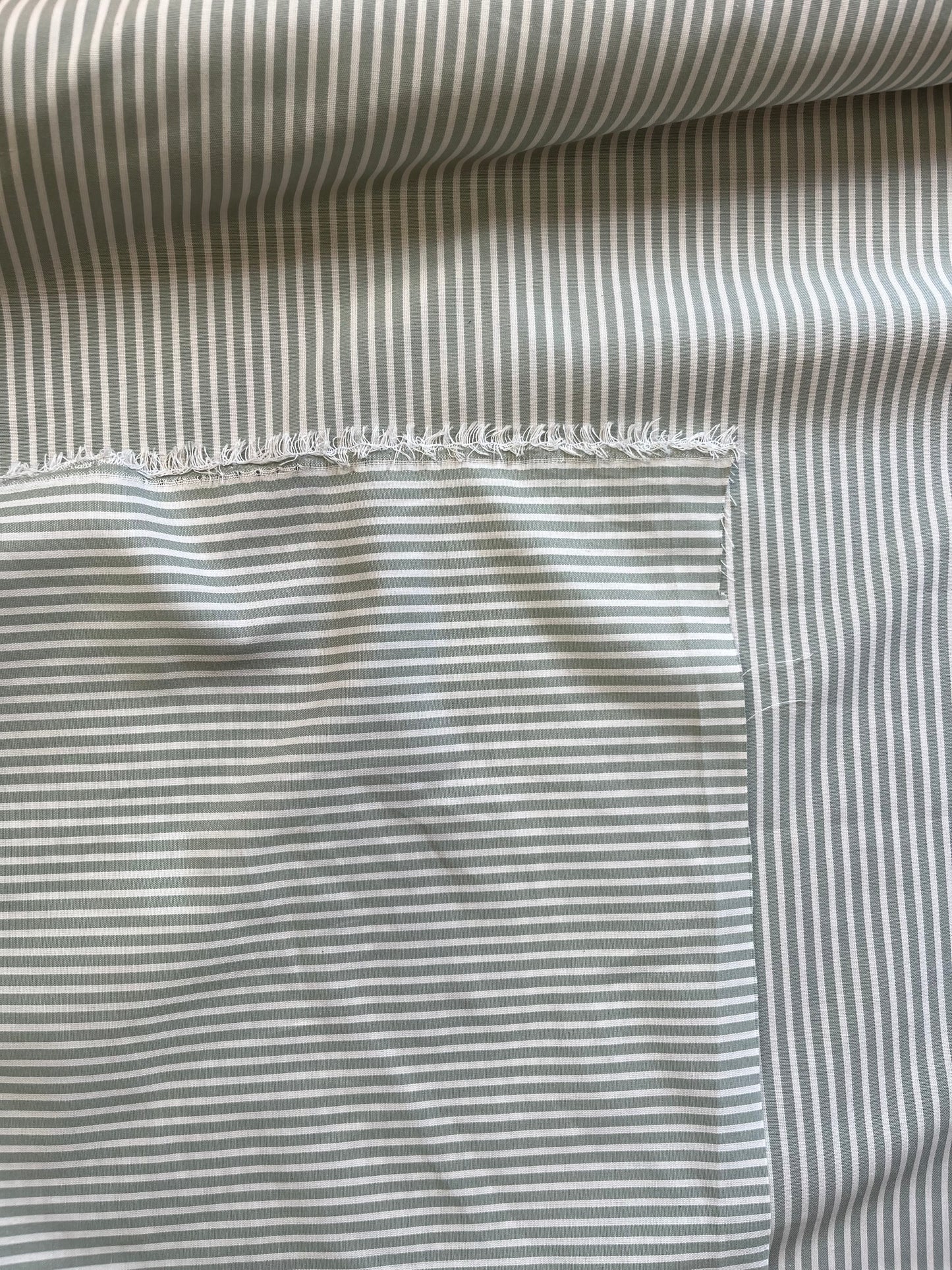 Cream & Sage Pin Stripe