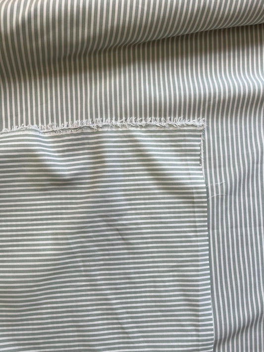 Cream & Sage Pin Stripe