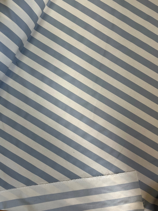 Thick Cream & Blue Stripe