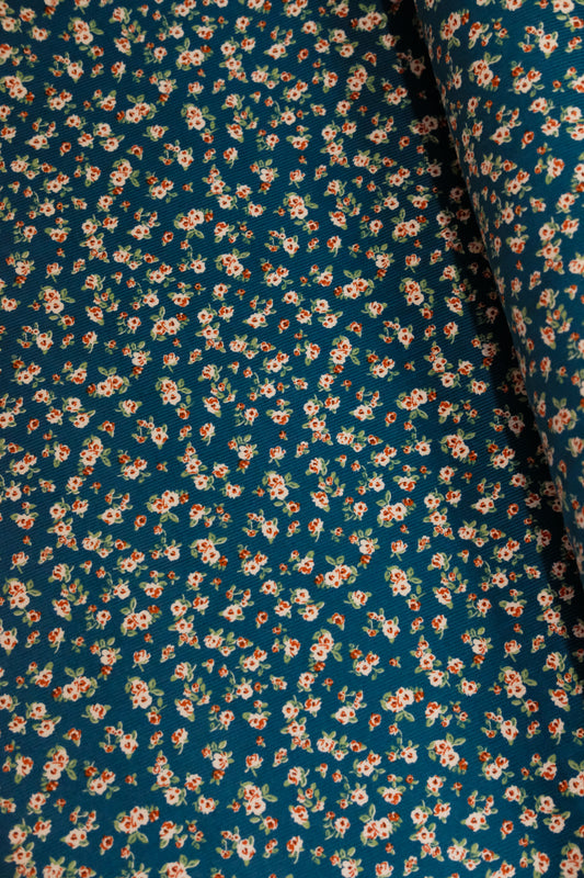 Kohana Small Flower Corduroy (Teal)