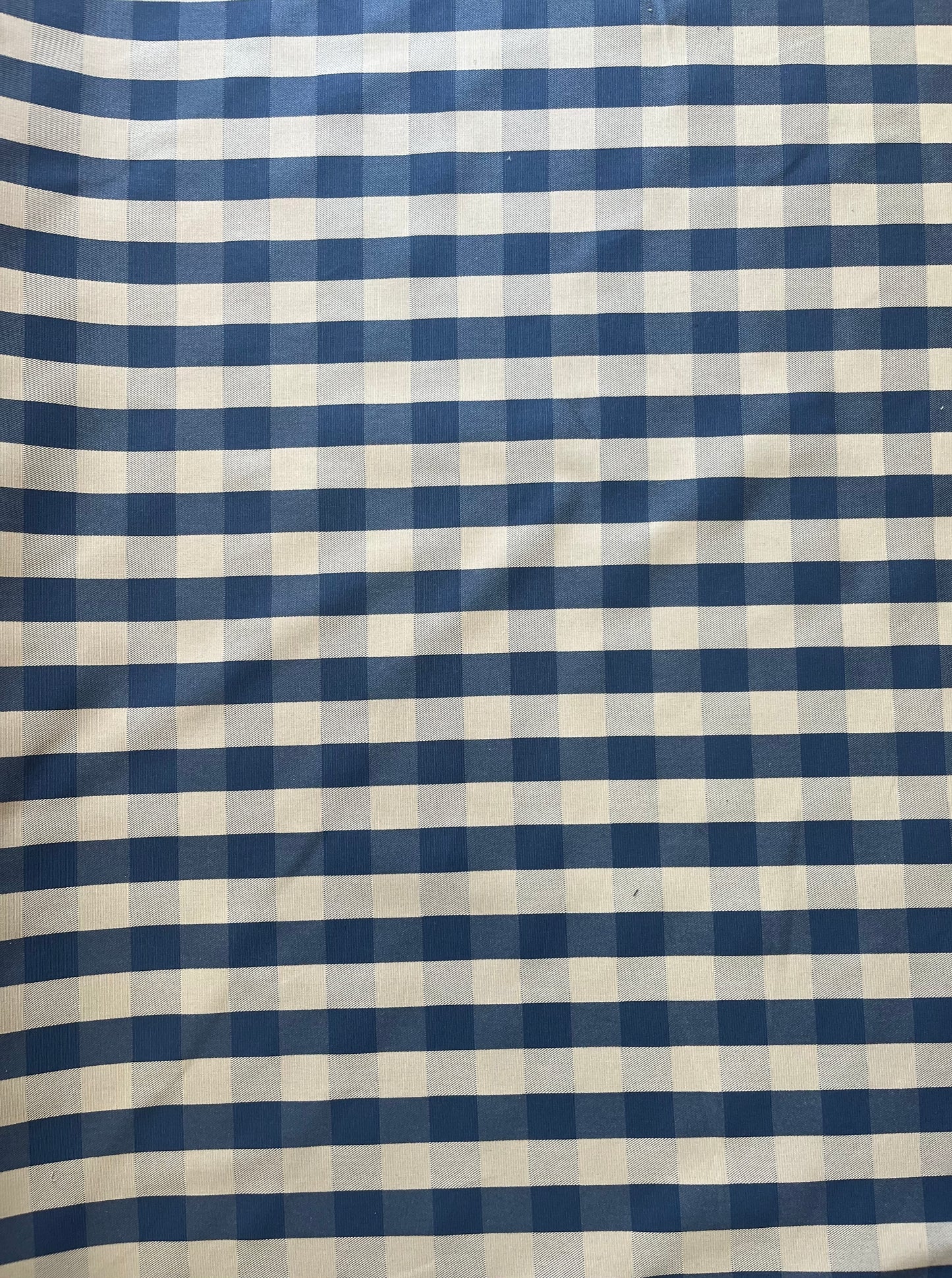 Blue & Cream Plaid Linen