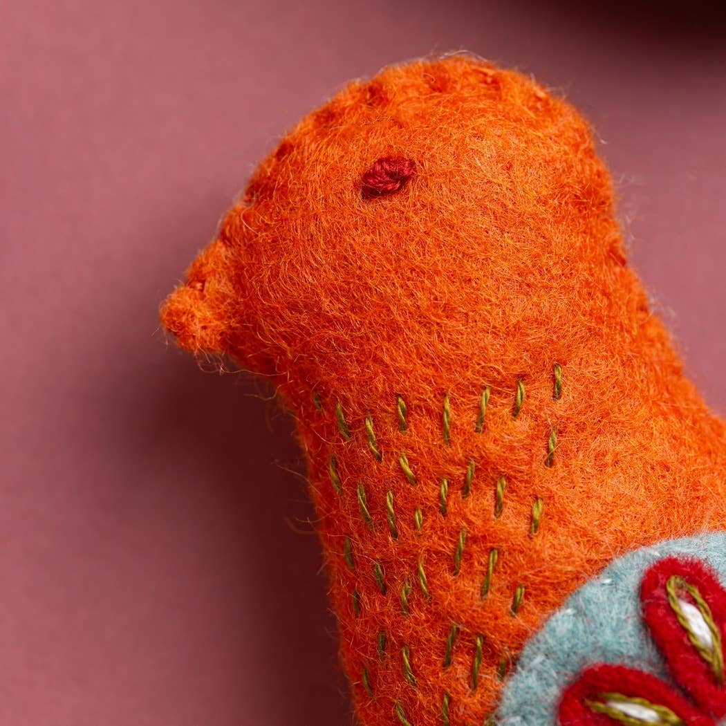 Folk Birds — Wool Mix Felt Craft Kit