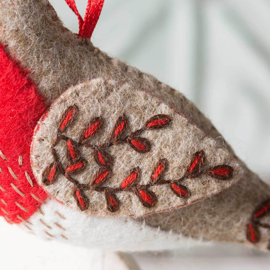 Embroidered Robin — Wool Mix Felt Craft Kit