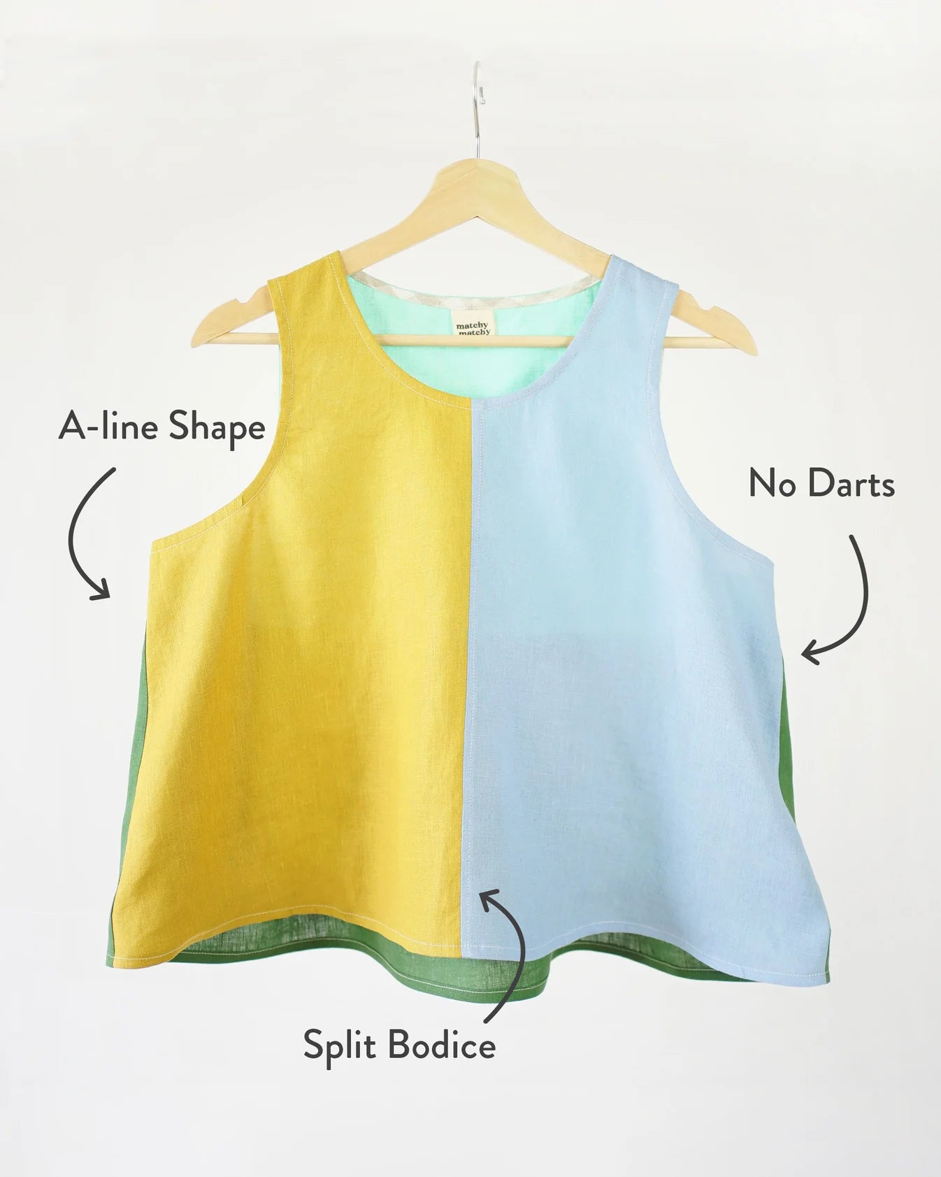 Peplum Split Tank PDF Sewing Pattern