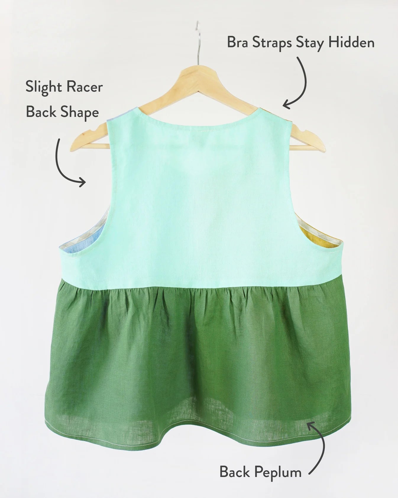 Peplum Split Tank PDF Sewing Pattern