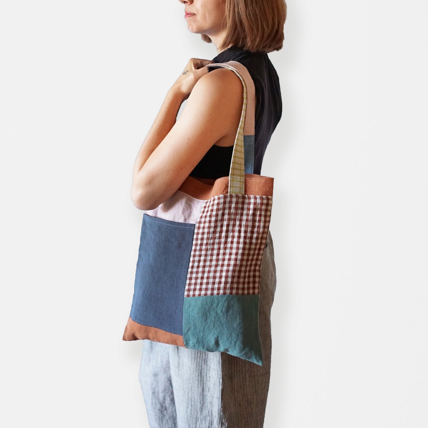 Stash Pocket Tote PDF Sewing Pattern