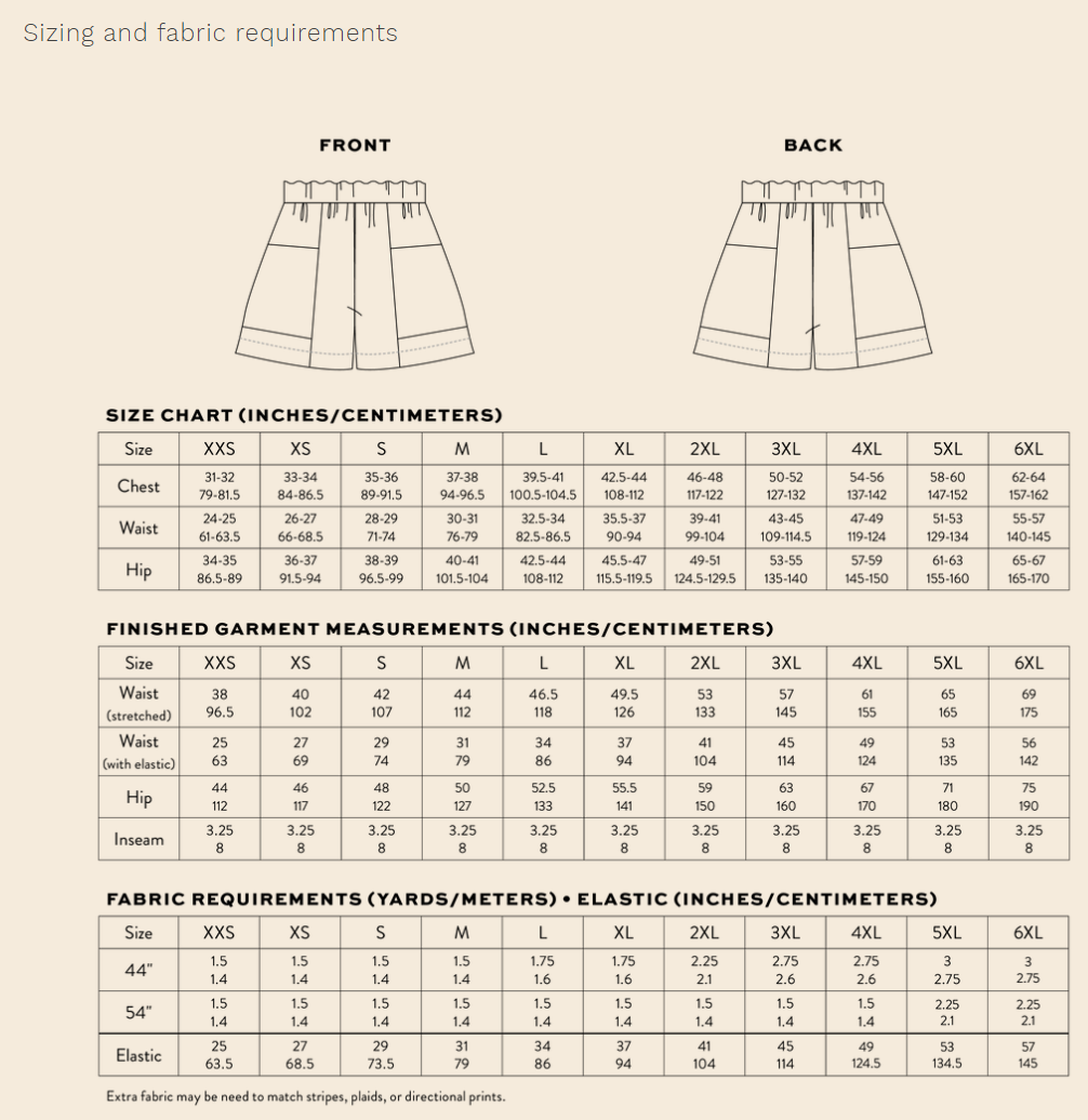 Weekend Chore Shorts PDF Sewing Pattern